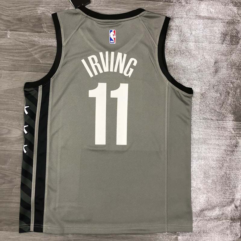 Brooklyn Nets 20/21 Grey AJ Basketball Jersey (Hot Press)