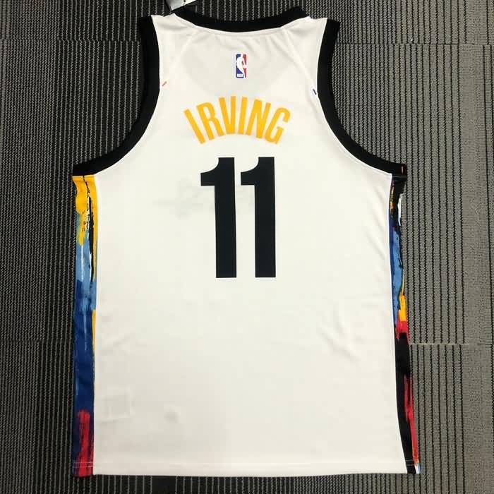 Brooklyn Nets 20/21 White City Basketball Jersey (Hot Press)