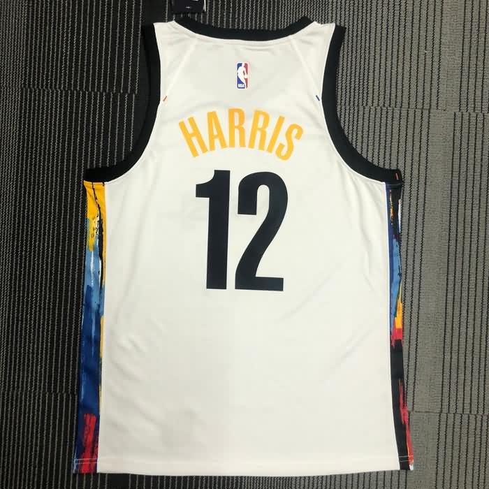 Brooklyn Nets 20/21 White City Basketball Jersey (Hot Press)