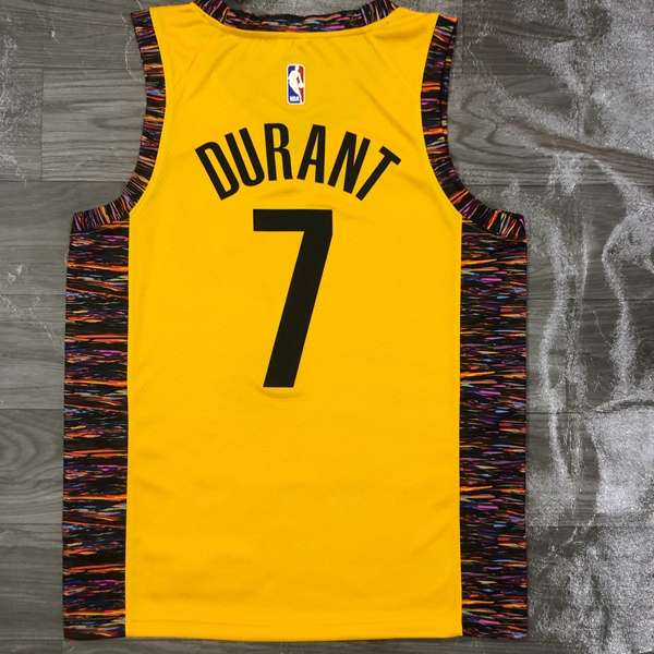 Brooklyn Nets 2020 Yellow City Basketball Jersey (Hot Press)