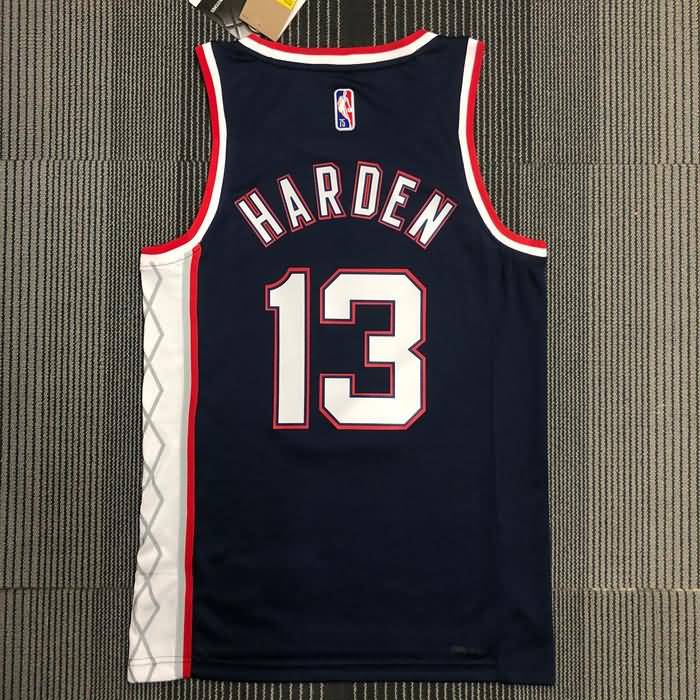 Brooklyn Nets 21/22 Dark Blue City Basketball Jersey (Hot Press)