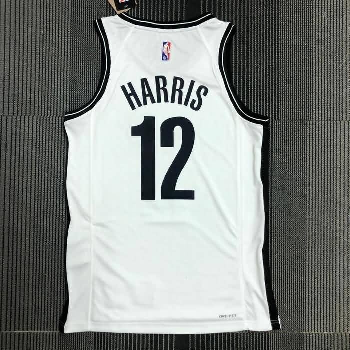 Brooklyn Nets 21/22 White Basketball Jersey (Hot Press)