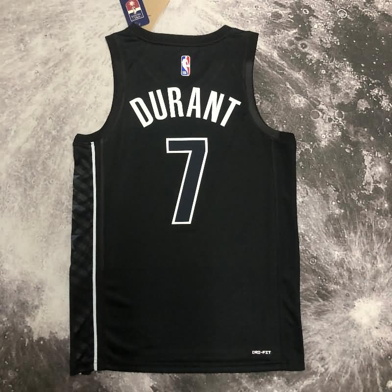 Brooklyn Nets 22/23 Black AJ Basketball Jersey (Hot Press)