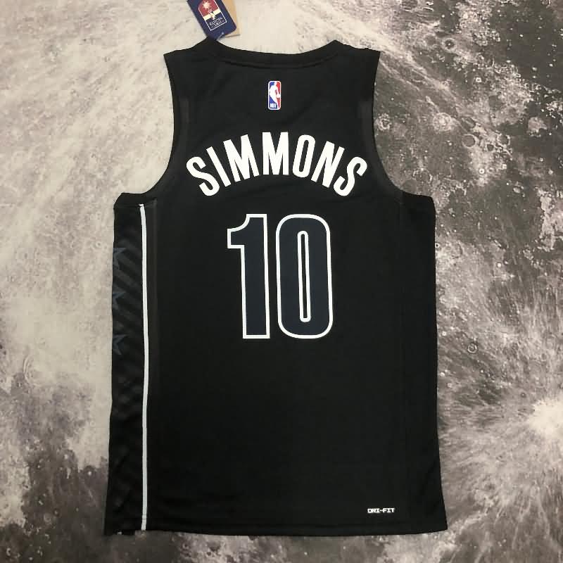 Brooklyn Nets 22/23 Black AJ Basketball Jersey (Hot Press)