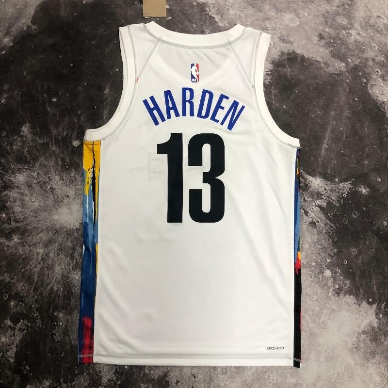 Brooklyn Nets 22/23 White City Basketball Jersey (Hot Press)