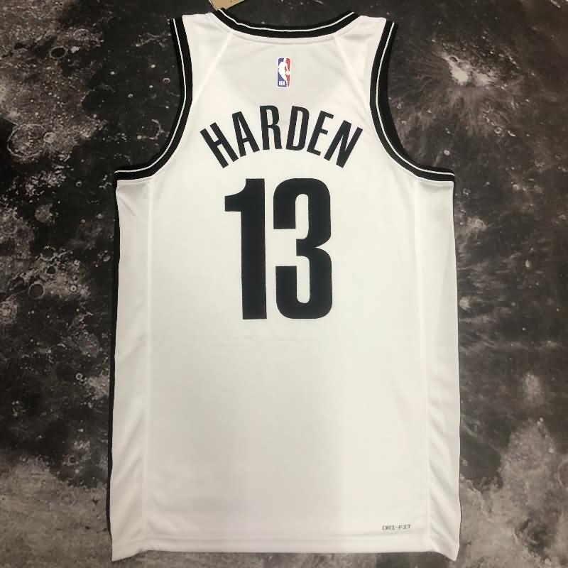 Brooklyn Nets 22/23 White Basketball Jersey (Hot Press)