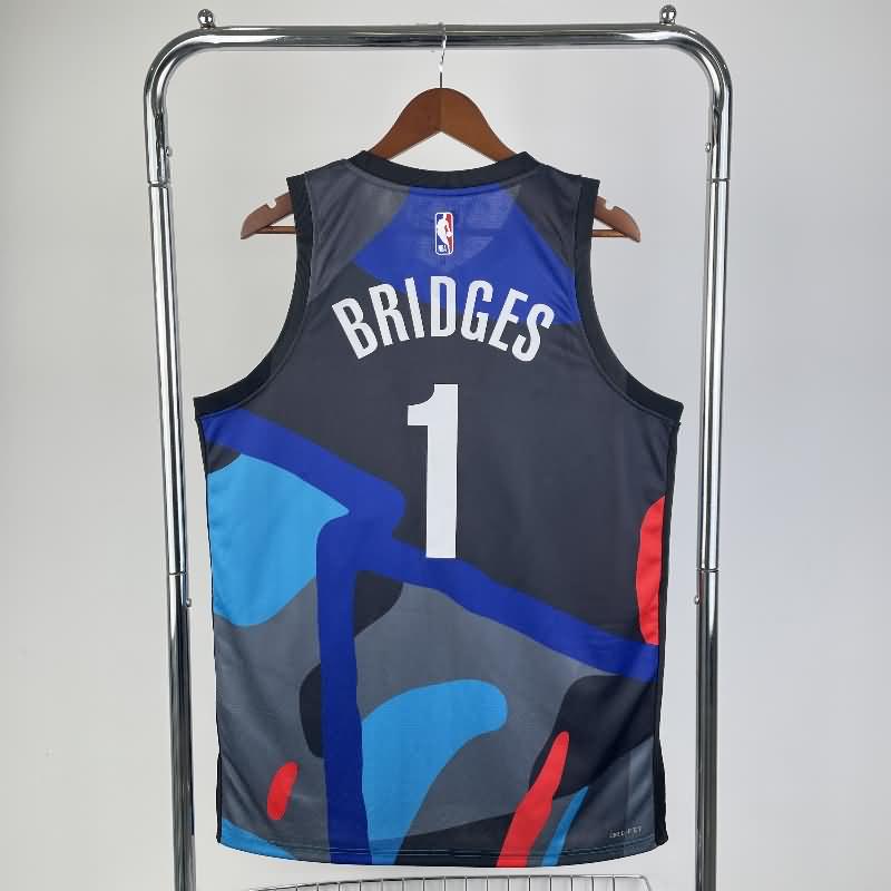 Brooklyn Nets 23/24 Black Grey City Basketball Jersey (Hot Press)