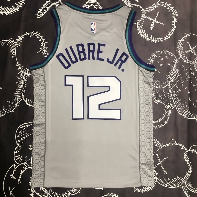 Charlotte Hornets 2019 Grey AJ Basketball Jersey (Hot Press)