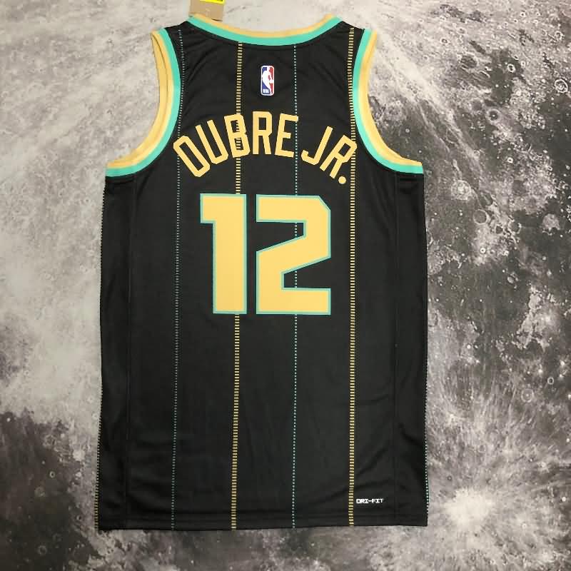 Charlotte Hornets 22/23 Black City AJ Basketball Jersey (Hot Press)