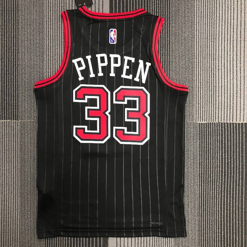 Chicago Bulls 21/22 Black AJ Basketball Jersey (Hot Press)