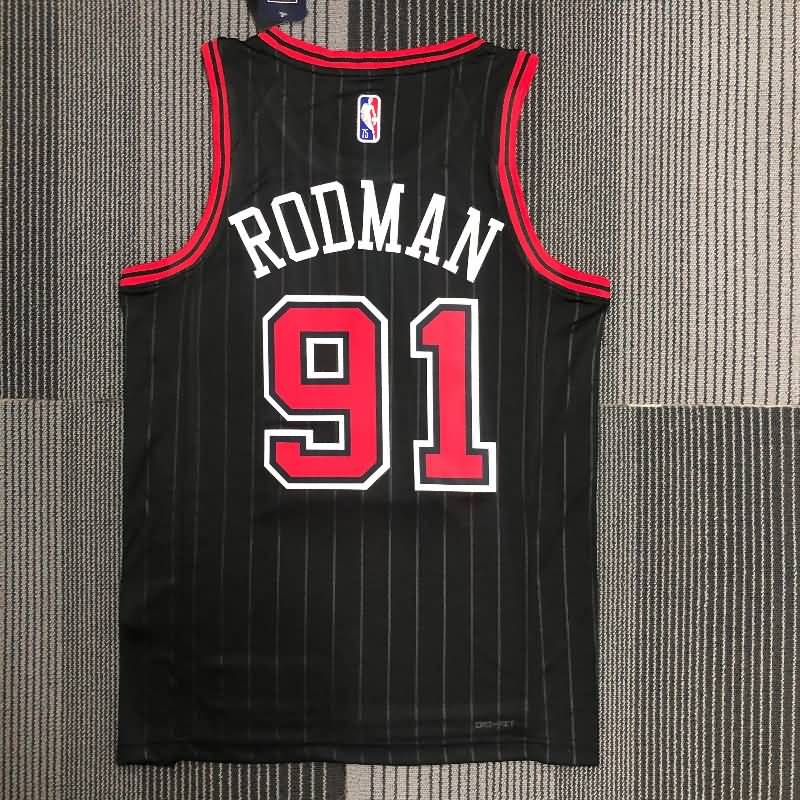 Chicago Bulls 21/22 Black AJ Basketball Jersey (Hot Press)