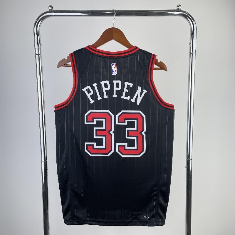 Chicago Bulls 22/23 Black AJ Basketball Jersey (Hot Press)