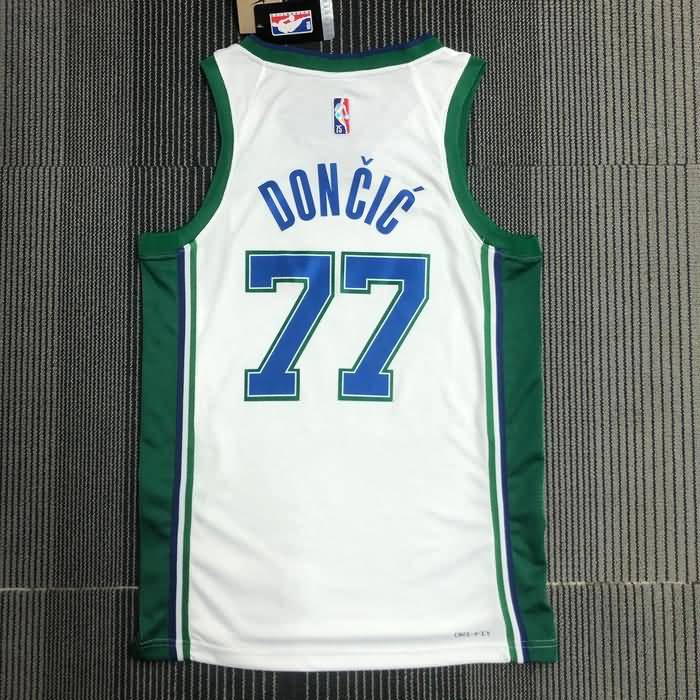 Dallas Mavericks 21/22 White City Basketball Jersey (Hot Press)