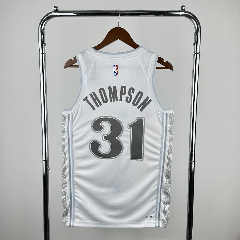 Dallas Mavericks 24/25 White City Basketball Jersey (Hot Press)