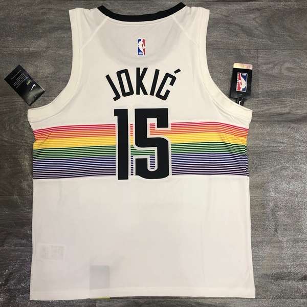 Denver Nuggets 2020 White City Basketball Jersey (Hot Press)