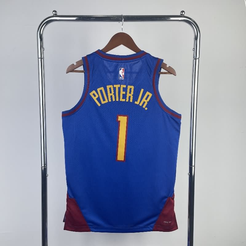 Denver Nuggets 22/23 Blue AJ Basketball Jersey (Hot Press)