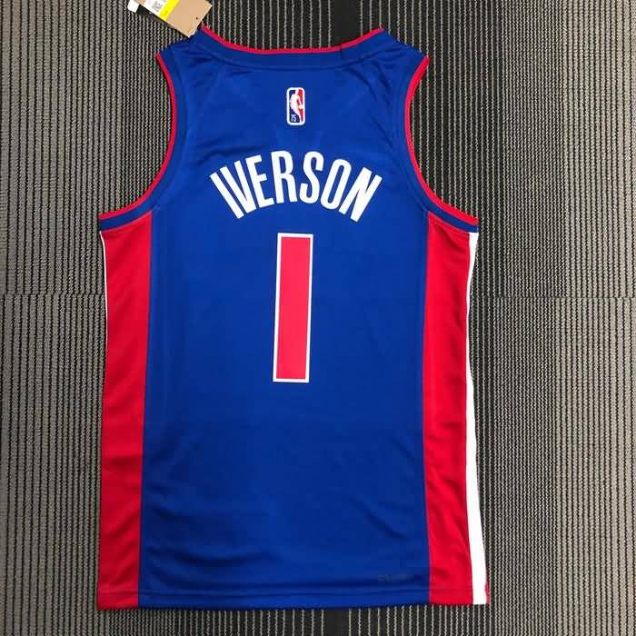 Detroit Pistons 21/22 Blue Basketball Jersey (Hot Press)