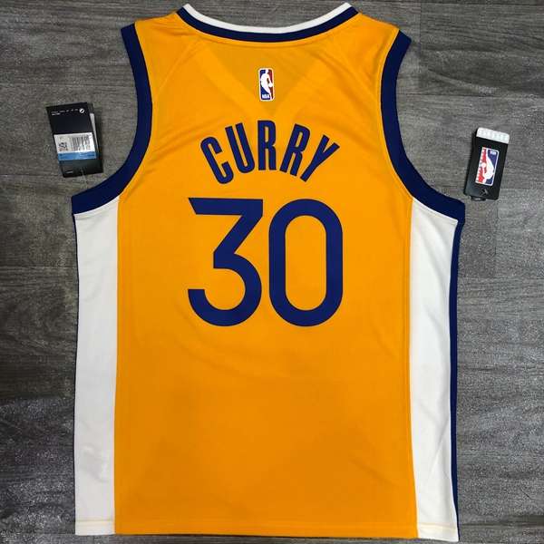 Golden State Warriors 20/21 Yellow AJ Basketball Jersey (Hot Press)