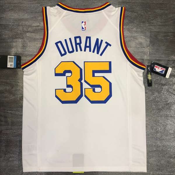 Golden State Warriors 20/21 White Basketball Jersey 02 (Hot Press)