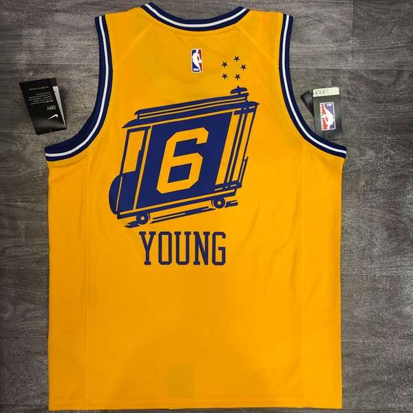 Golden State Warriors 20/21 Yellow Car Basketball Jersey (Hot Press)