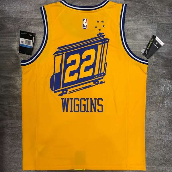 Golden State Warriors 20/21 Yellow Car Basketball Jersey (Hot Press)