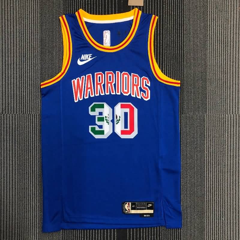 Golden State Warriors 21/22 Blue Classics Basketball Jersey 02 (Hot Press)