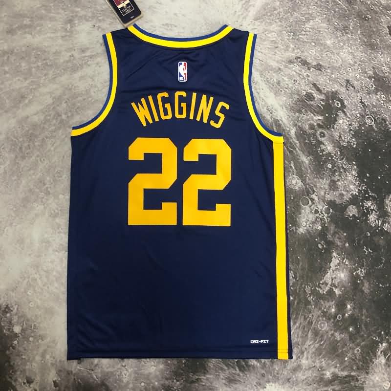 Golden State Warriors 22/23 Dark Blue AJ Basketball Jersey (Hot Press)