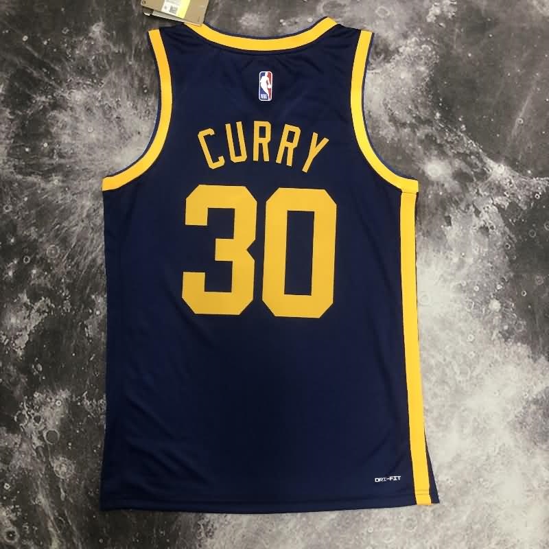 Golden State Warriors 22/23 Dark Blue AJ Basketball Jersey (Hot Press)