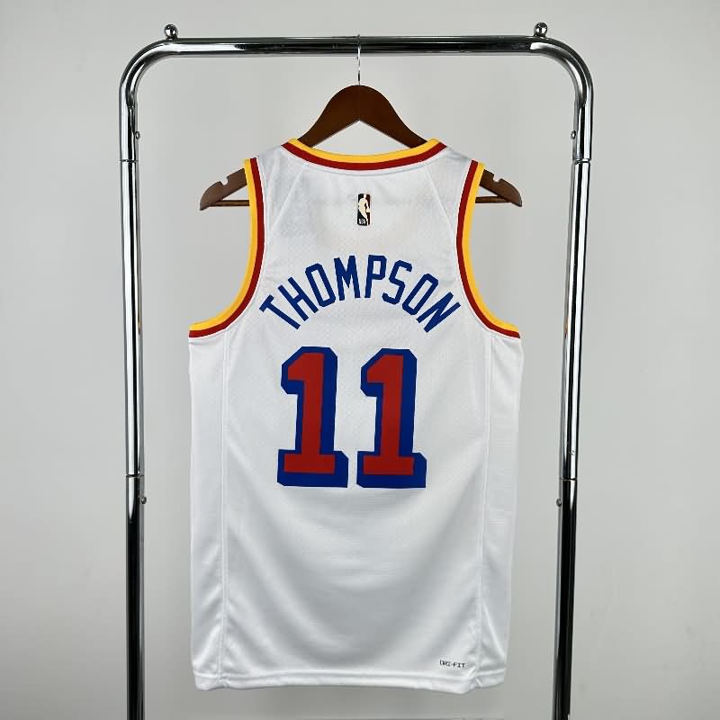 Golden State Warriors 24/25 White Classics Basketball Jersey (Hot Press)