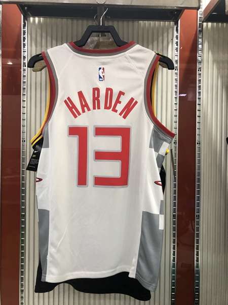 Houston Rockets 2020 White City Basketball Jersey (Hot Press)