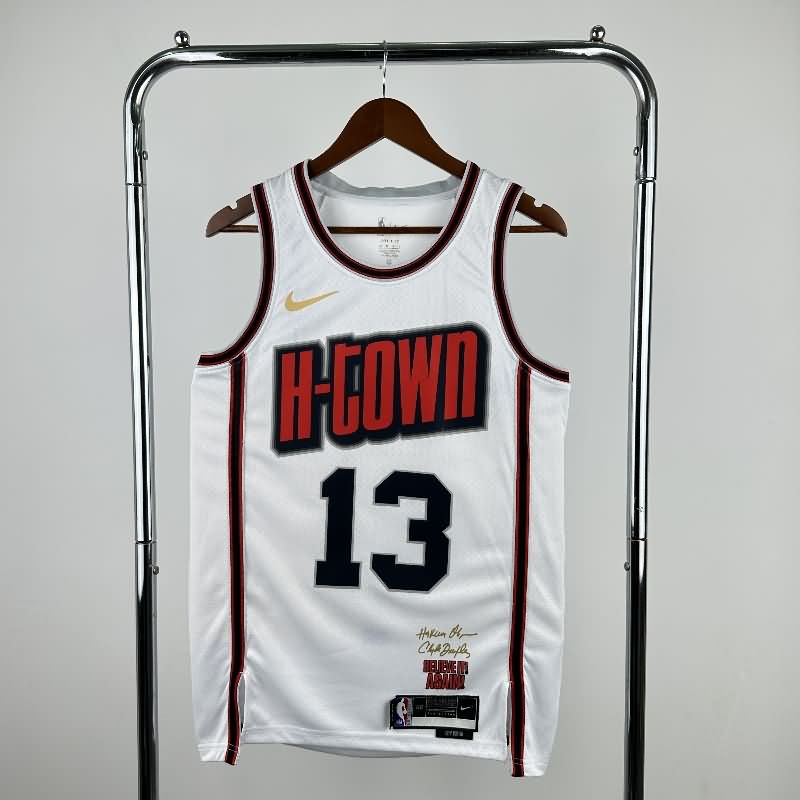 Houston Rockets 24/25 White City Basketball Jersey (Hot Press)