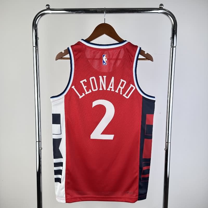 Los Angeles Clippers 24/25 Red AJ Basketball Jersey (Hot Press)