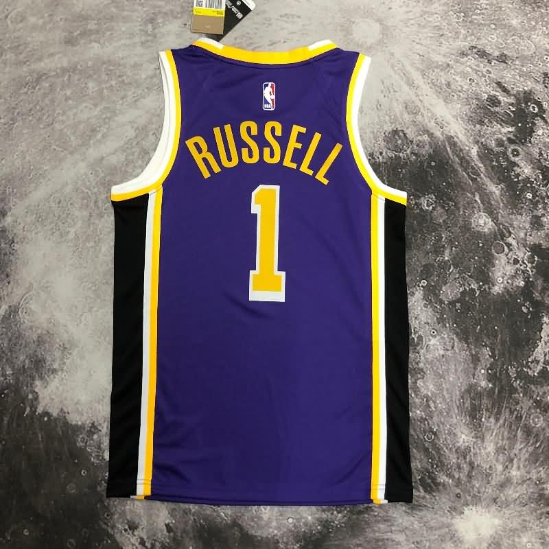 Los Angeles Lakers 21/22 Purple AJ Basketball Jersey (Hot Press)