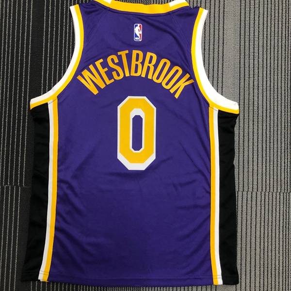 Los Angeles Lakers 21/22 Purple AJ Basketball Jersey (Hot Press)