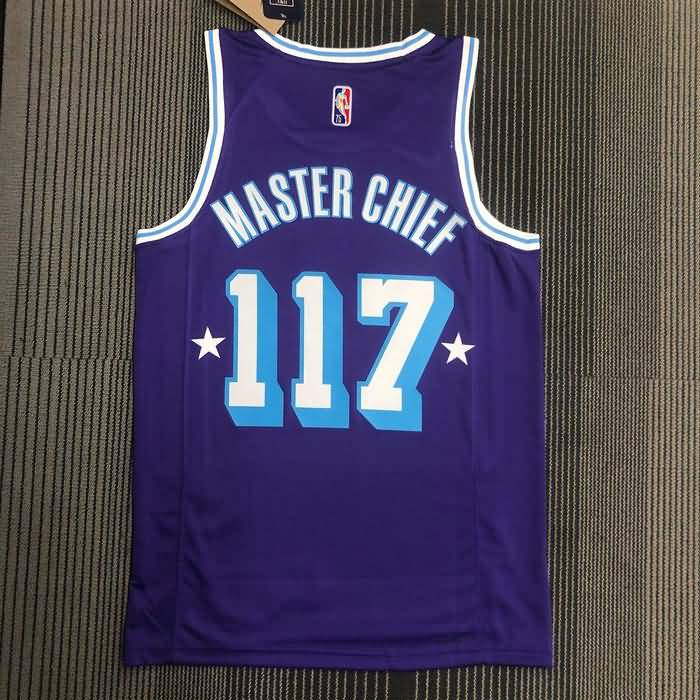 Los Angeles Lakers 21/22 Purple City Basketball Jersey (Hot Press)