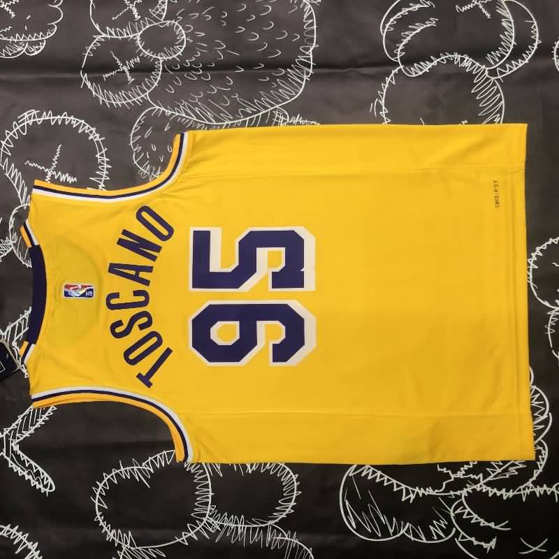 Los Angeles Lakers 21/22 Yellow Basketball Jersey (Hot Press)