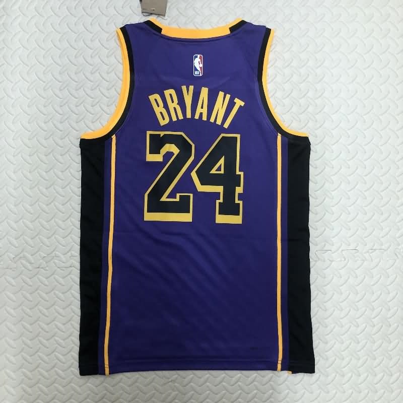 Los Angeles Lakers 22/23 Purple AJ Basketball Jersey (Hot Press)