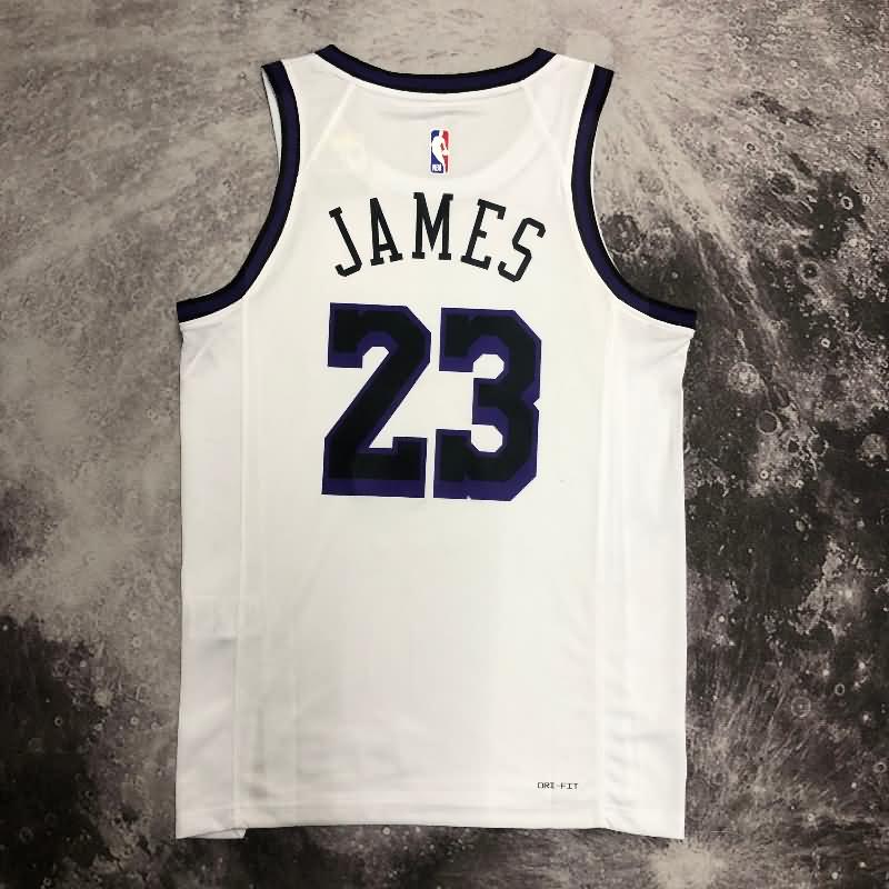 Los Angeles Lakers 22/23 White City Basketball Jersey (Hot Press)