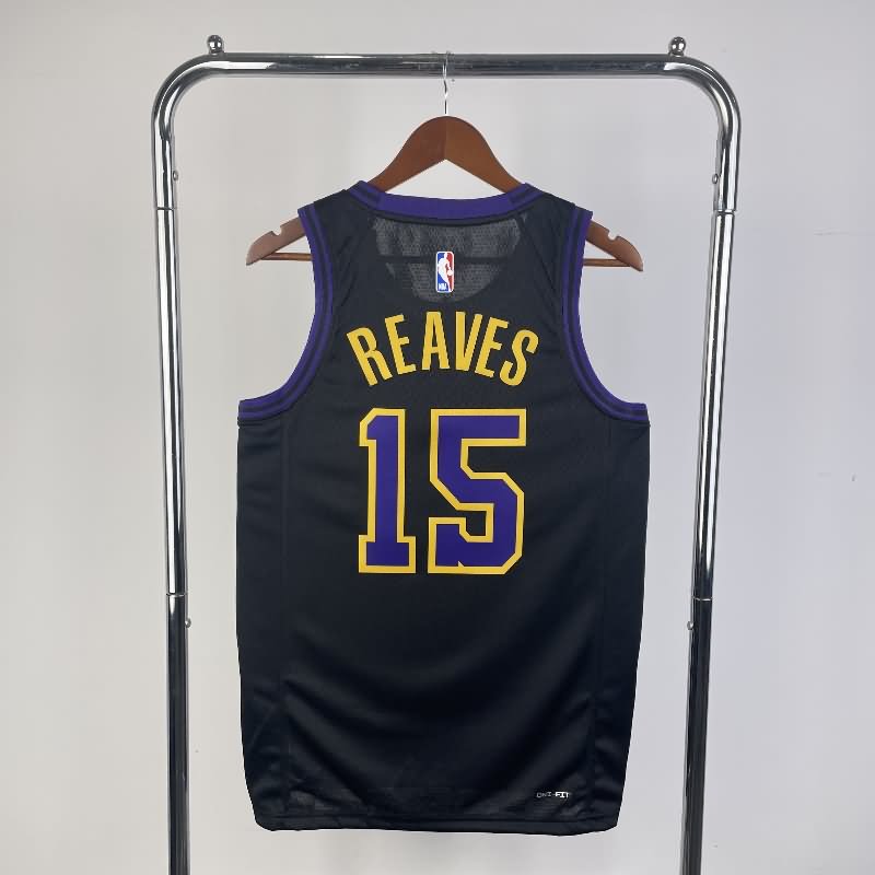 Los Angeles Lakers 23/24 Black City Basketball Jersey (Hot Press)