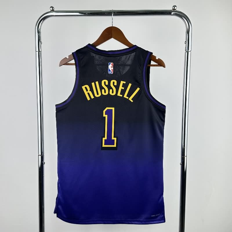 Los Angeles Lakers 24/25 Purple City Basketball Jersey (Hot Press)