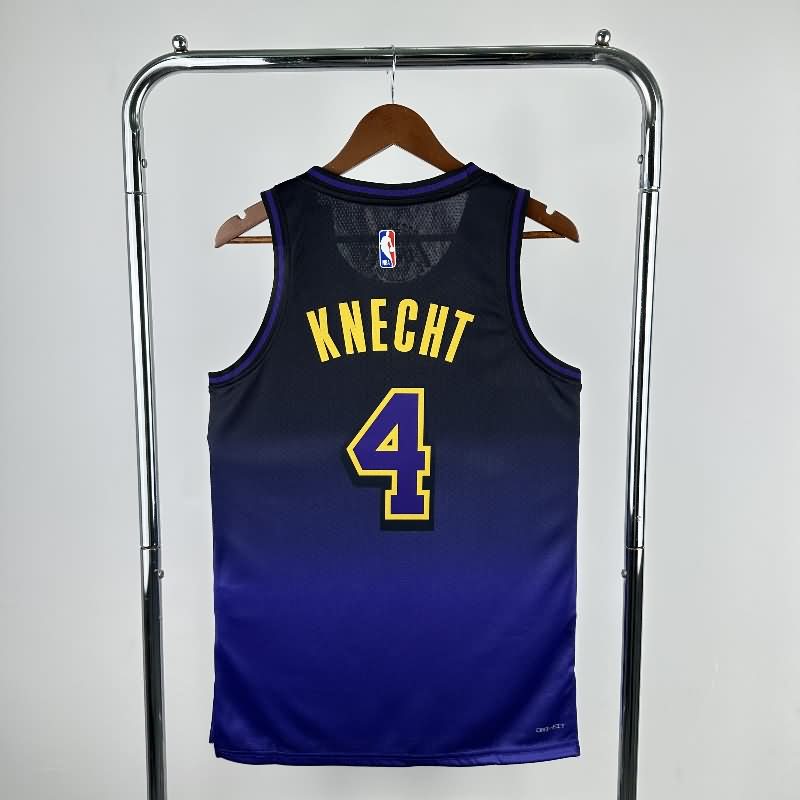 Los Angeles Lakers 24/25 Purple City Basketball Jersey (Hot Press)