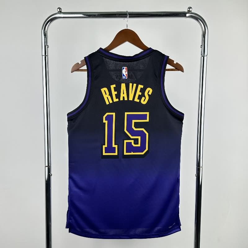 Los Angeles Lakers 24/25 Purple City Basketball Jersey (Hot Press)