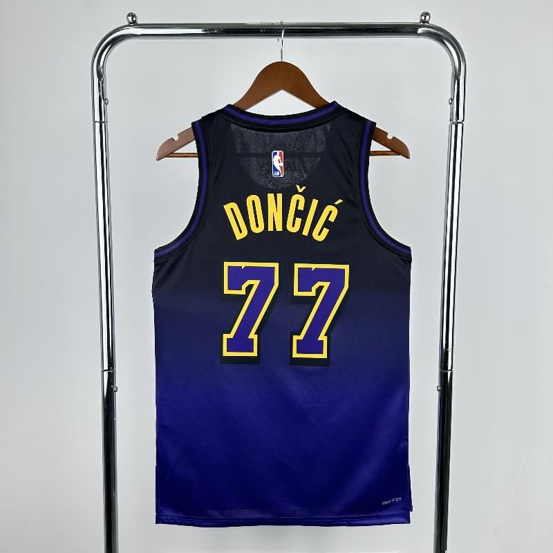 Los Angeles Lakers 24/25 Purple City Basketball Jersey (Hot Press)