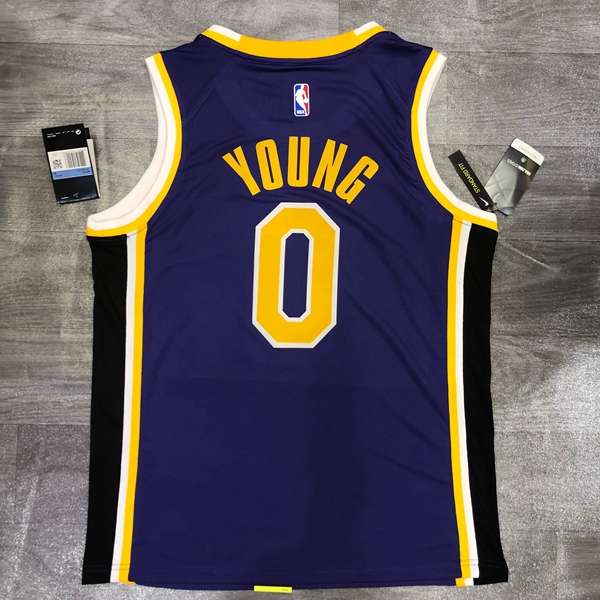 Los Angeles Lakers Purple Basketball Jersey 02 (Hot Press)