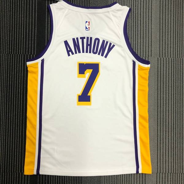 Los Angeles Lakers White Basketball Jersey (Hot Press)