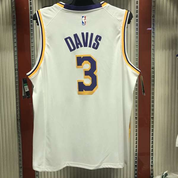 Los Angeles Lakers White Basketball Jersey 02 (Hot Press)