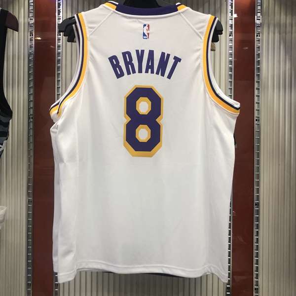 Los Angeles Lakers White Basketball Jersey 02 (Hot Press)