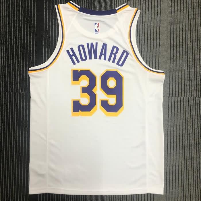 Los Angeles Lakers White Basketball Jersey 02 (Hot Press)