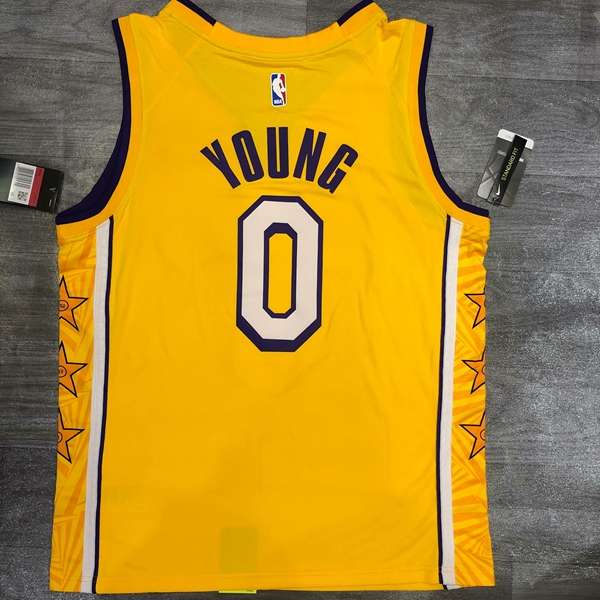 Los Angeles Lakers Yellow Basketball Jersey 02 (Hot Press)