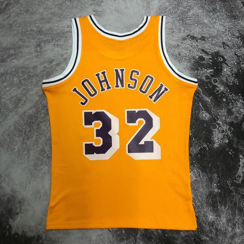 Los Angeles Lakers Yellow Classics Basketball Jersey 02 (Hot Press)